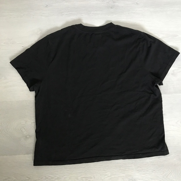 POOL HOUSE MENS T SHIRT BLACK SHORT SLEEVE CROPPED CREW NECK SMALL - Picture 3 of 12